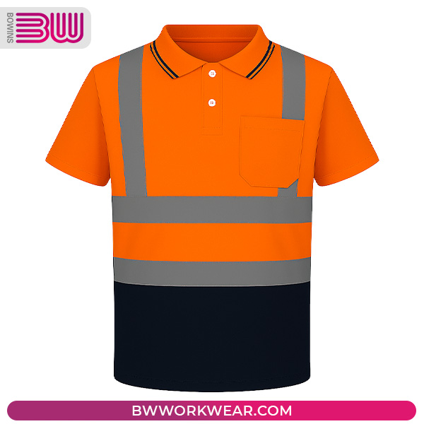 hi-vis-orange-polo-shirt-construction-uniform-reflective