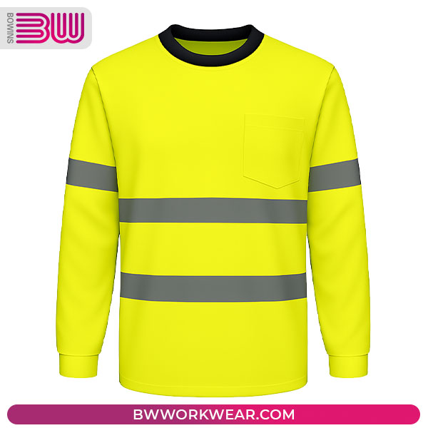 yellow-hi-vis-long-sleeve-reflective-safety-shirt
